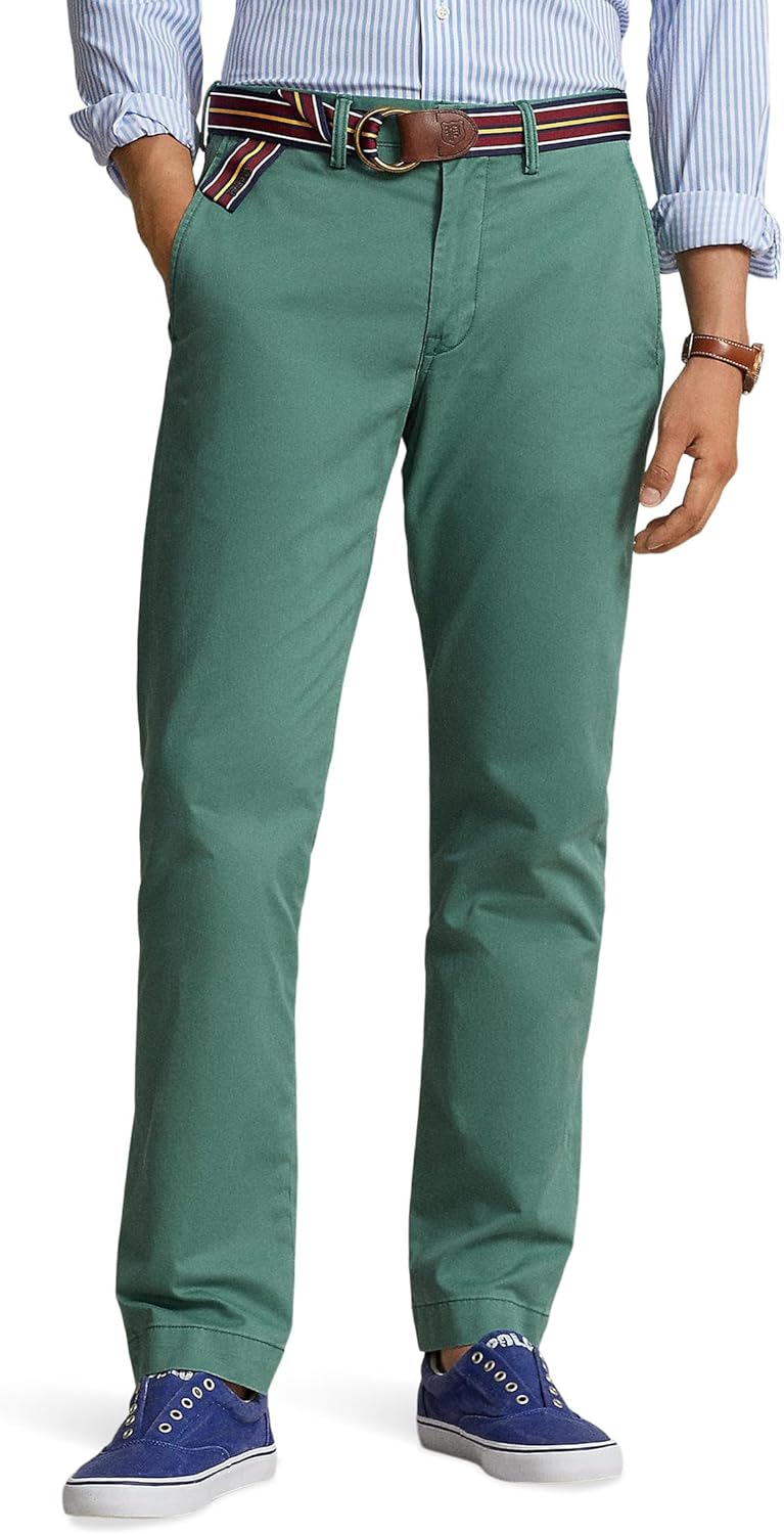 

POLO RALPH LAUREN Мужские прямые брюки чинос с эффектом стрейч, Washed Forest