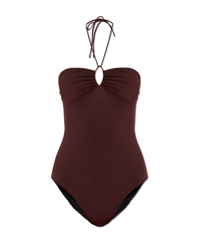 

Купальник с завязками на шее Tory Burch, коричневый