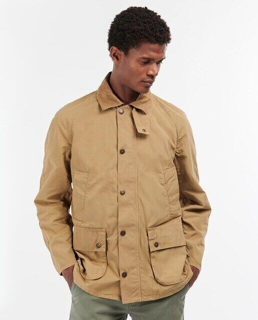 

Мужская хлопковая куртка на молнии Barbour, бежевый