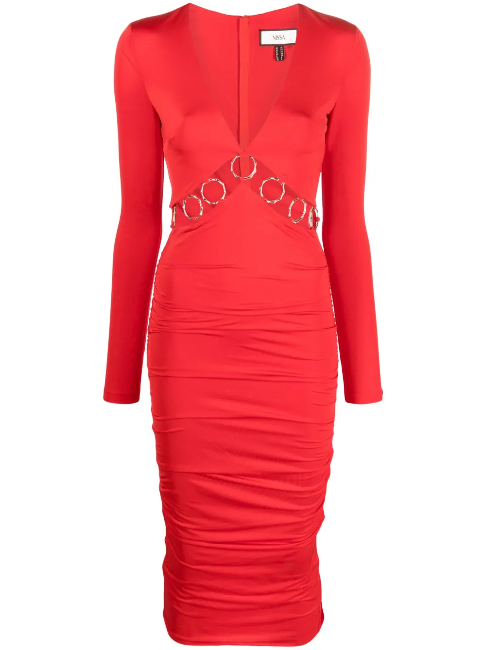 

Платье миди с вырезом NISSA, красный