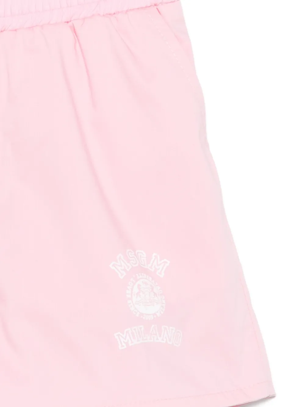 Графические шорты на резинке Msgm Kids, розовый — фото 3