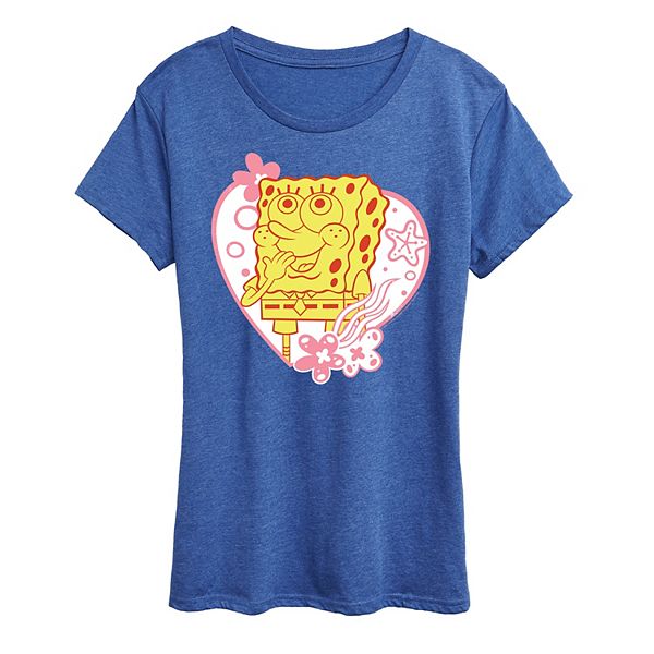 

Футболка с принтом Spongebob Squarepants Nickelodeon, Heather Royal Blue