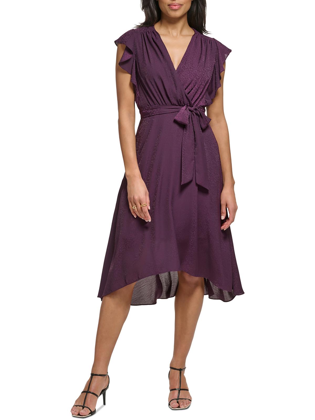 

Женское платье миди с рукавами-крылышками DKNY, цвет raisin