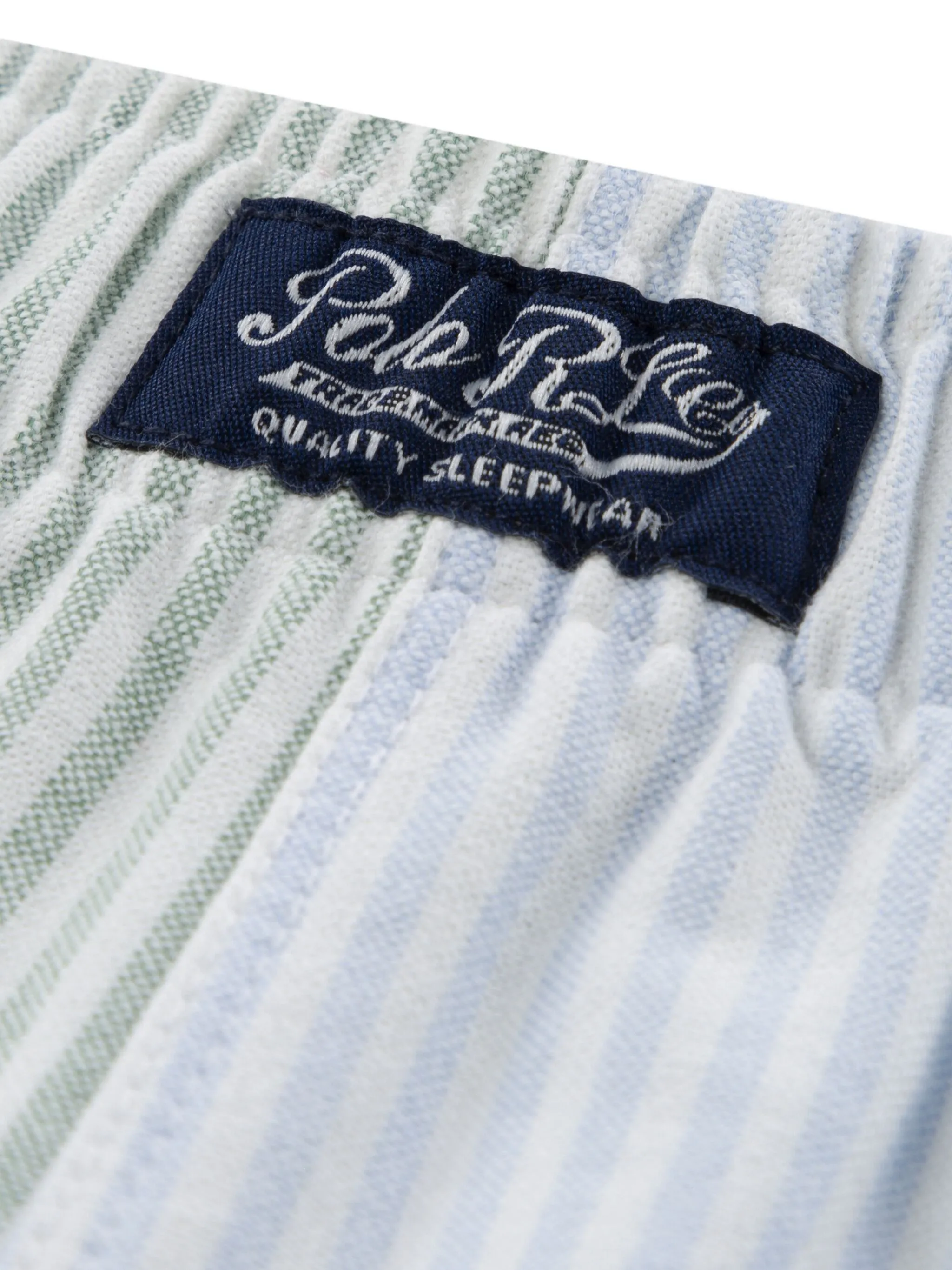 Пижама в полоску Polo Ralph Lauren Kids, зеленый — фото 3