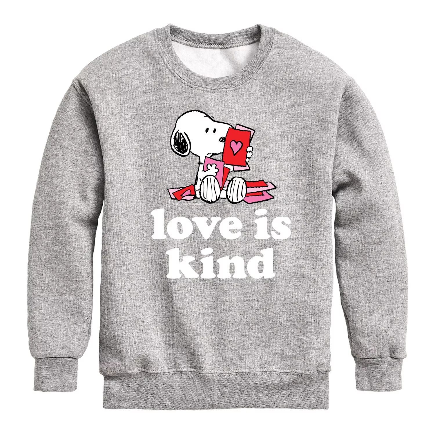 

Флисовый свитшот Peanuts Love Is Kind для мальчиков 8–20 лет Licensed Character