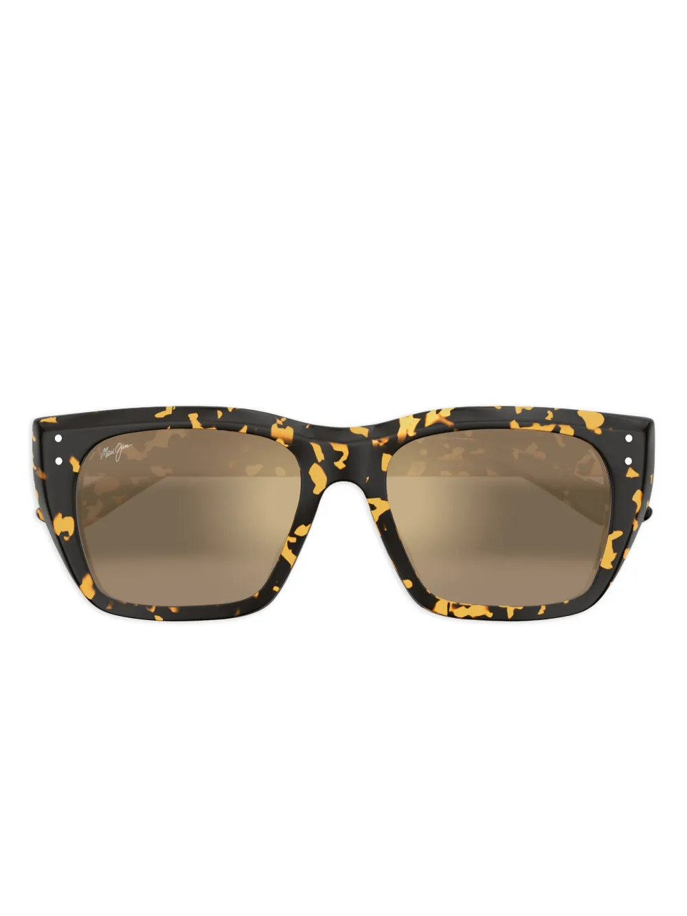 

Солнцезащитные очки Aloha Lane в оправе черепаховой расцветки Maui Jim, черный