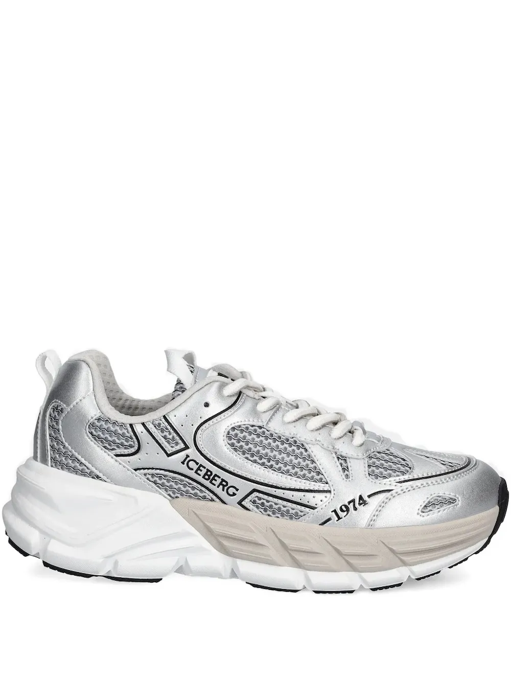 

Кроссовки ICB One с сетчатыми вставками Iceberg, серебряный