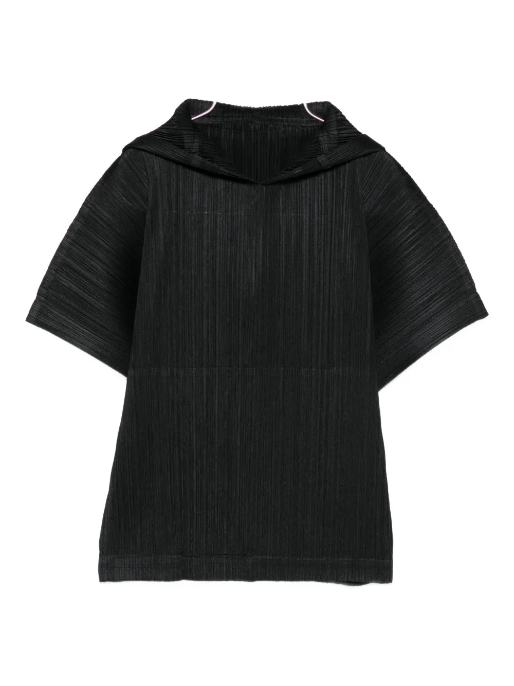

Плиссированная футболка с капюшоном Pleats Please Issey Miyake, черный