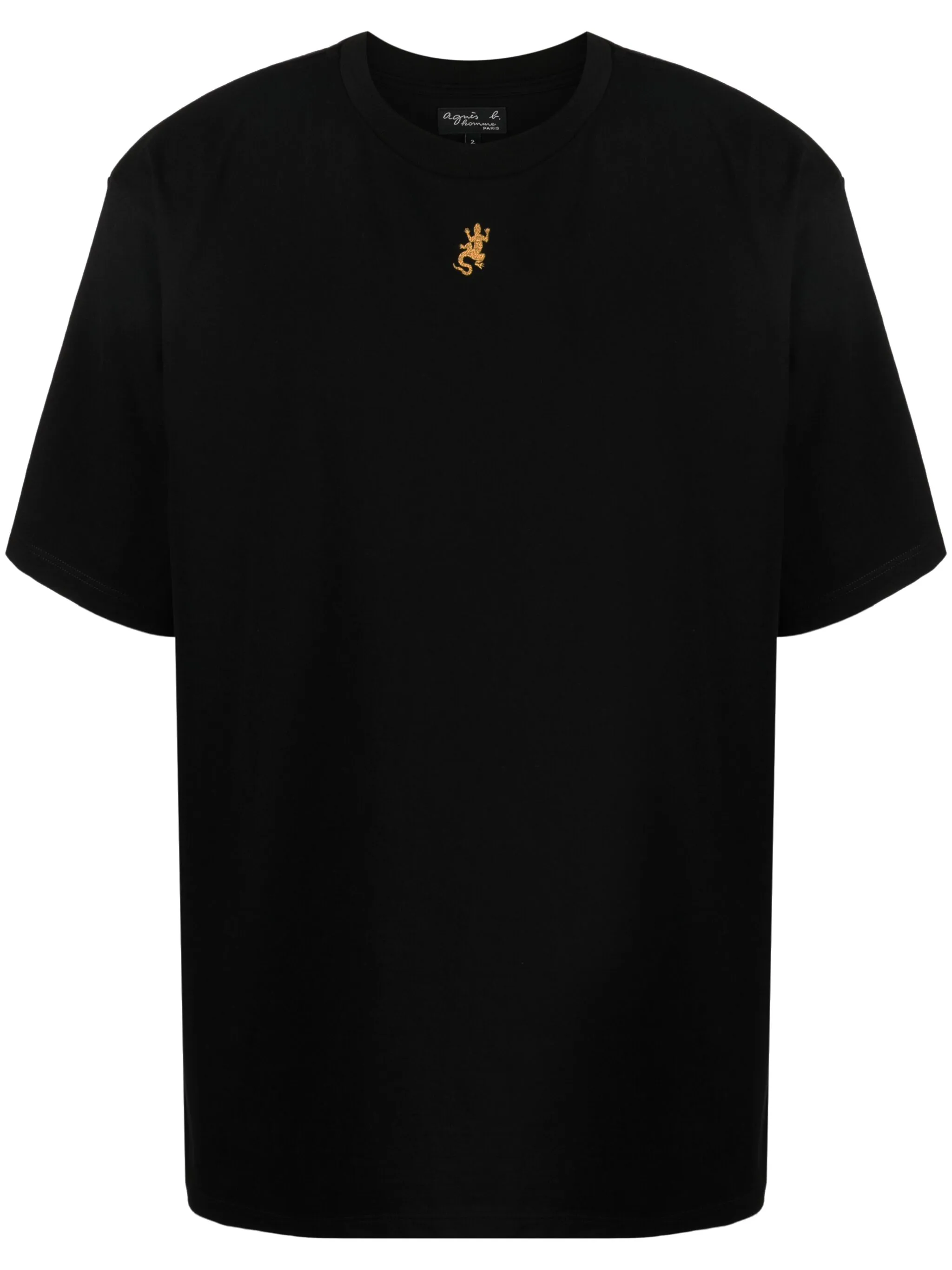 

Футболка с вышивкой Agnès B., черный