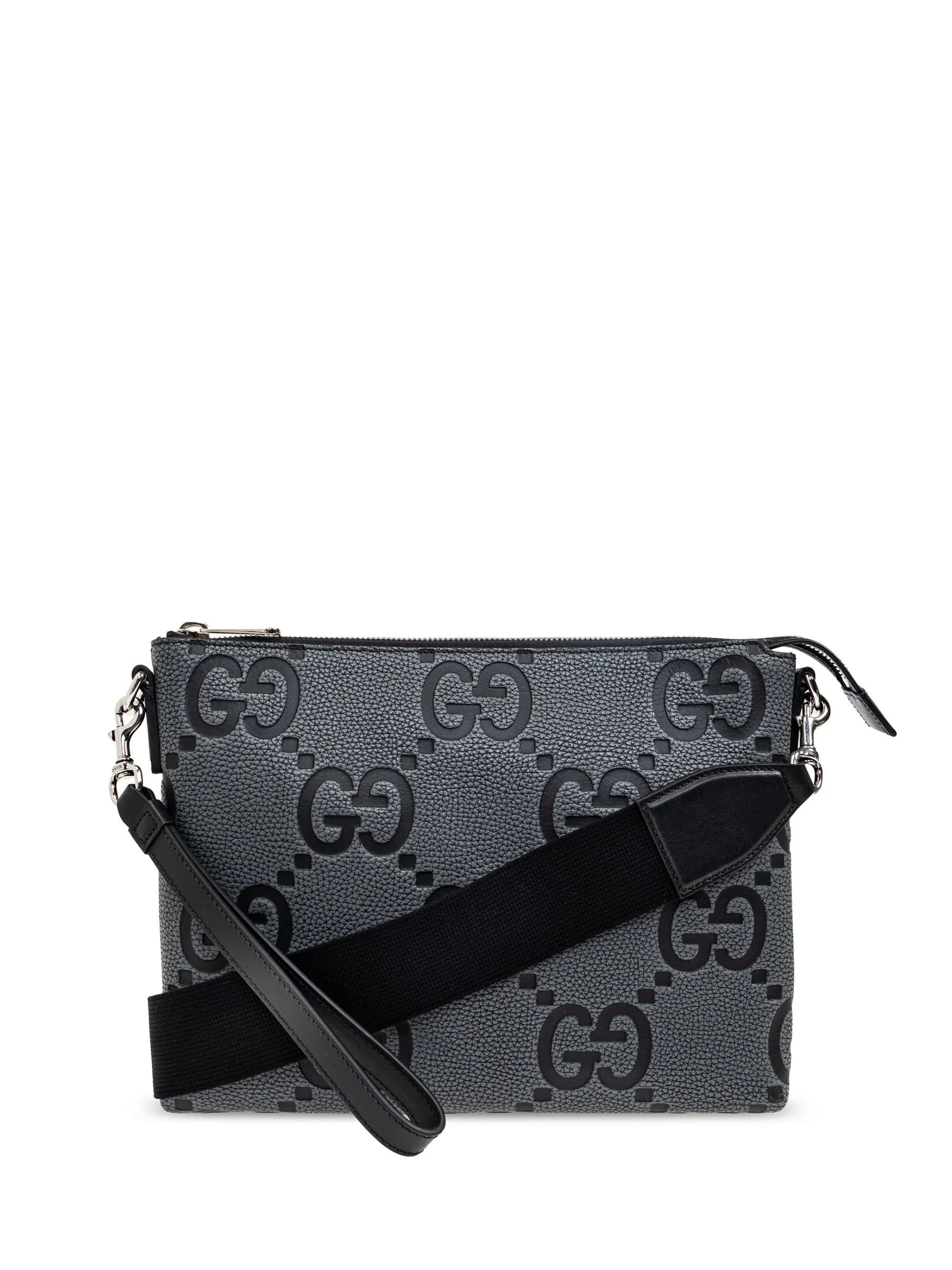 

Сумка-мессенджер среднего размера с узором Jumbo GG Gucci, серый