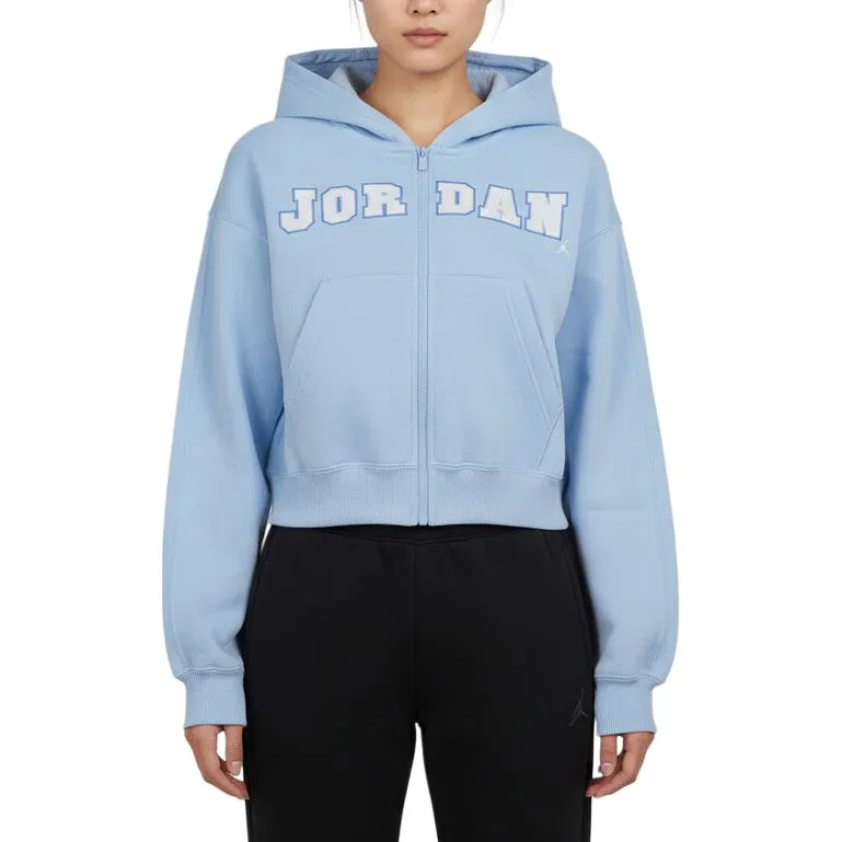 Толстовка Air женская синяя с капюшоном Jordan, Blue