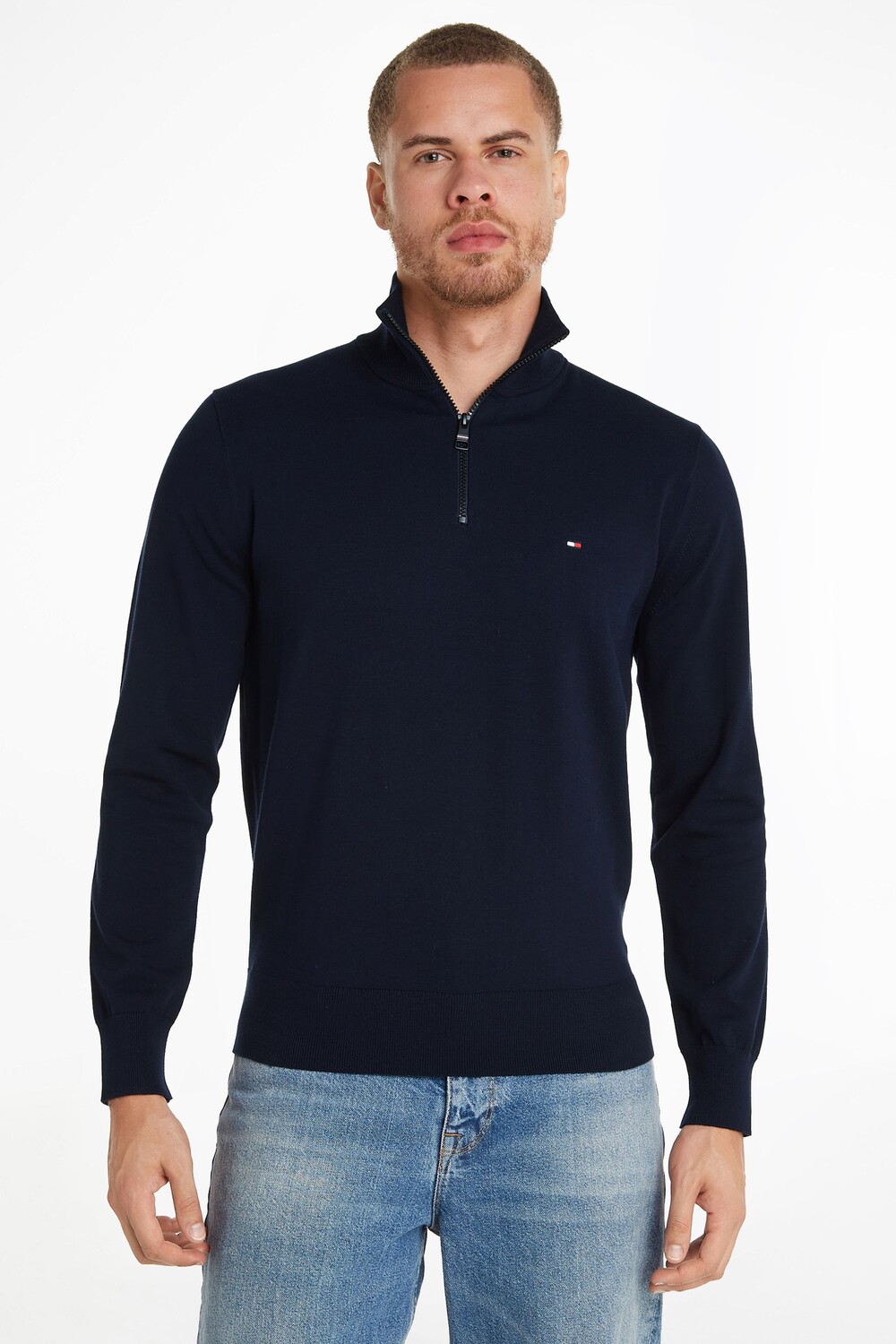 

Синий свитер на молнии 1985 г Tommy Hilfiger, синий