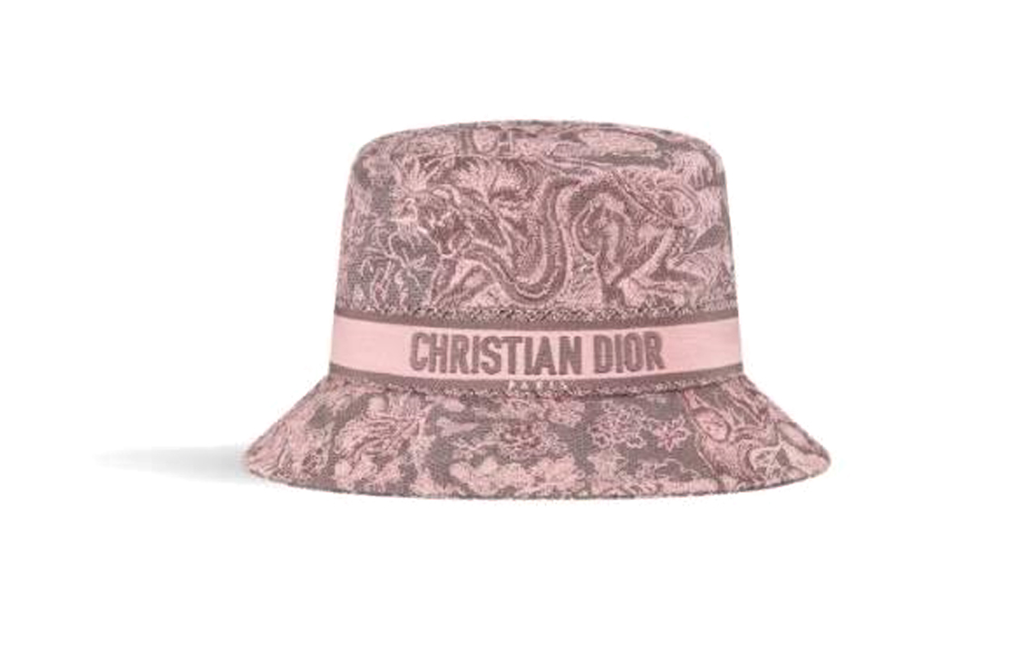 

DIOR Женская хлопковая панама розового цвета