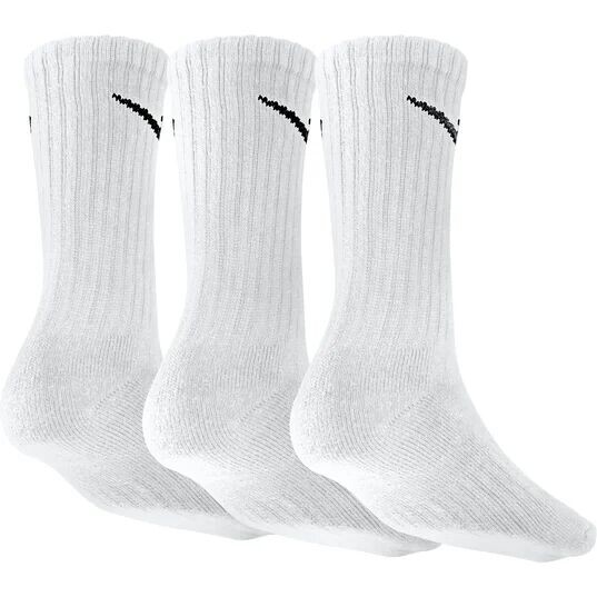 Комплект из трех пар носков Nike Value Cotton Crew, цвет Weiß/Schwarz — фото 2