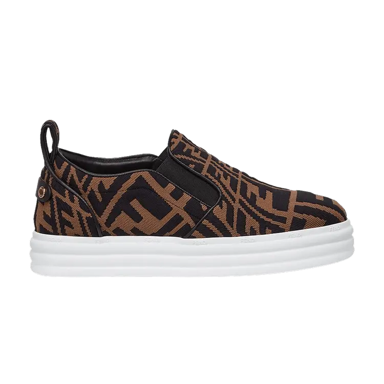 Шлепанцы Fendi Wmns FF Motif Rise Slip-On Brown, коричневый