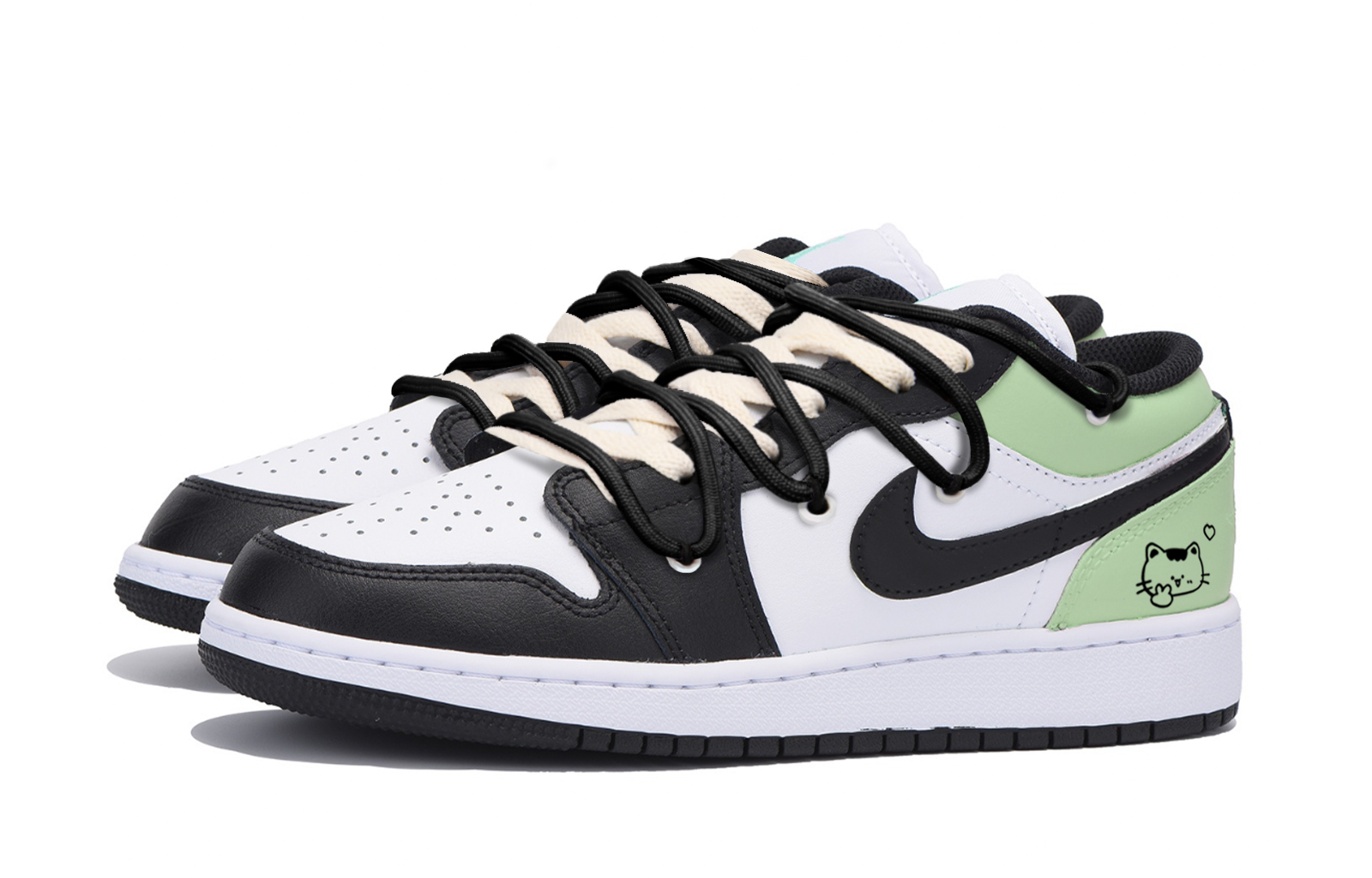 Детские кроссовки для скейтбординга Air 1 Low Top для подростков Jordan, черный — фото 4