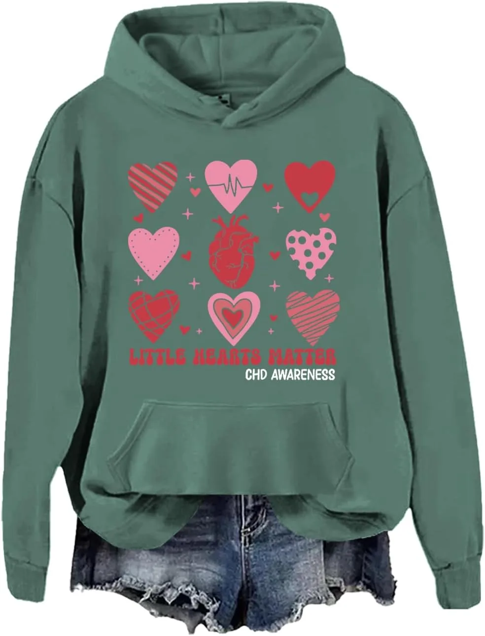 

Толстовка CHD Awareness для Месяца осведомленности о болезнях сердца Phncal