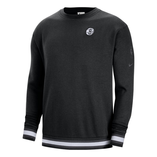 

Толстовка Nike Brooklyn Nets Solid Color Fleece Lined Round Neck Pullover Long Sleeves Hoodie Men's Black, черный