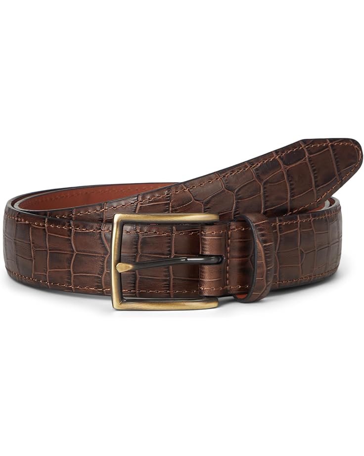 

Ремень Johnston & Murphy Croc-embossed Belt, цвет Mahogany