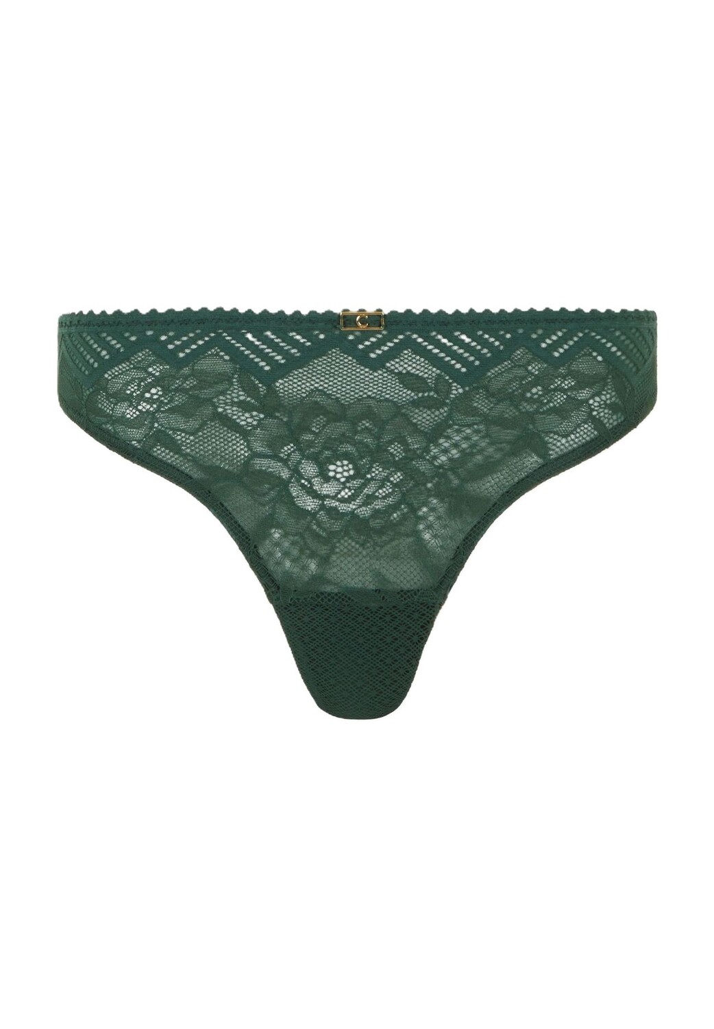 

Женские кружевные стринги с эмблемой Origins CHANTELLE, цвет 00r Empire Green