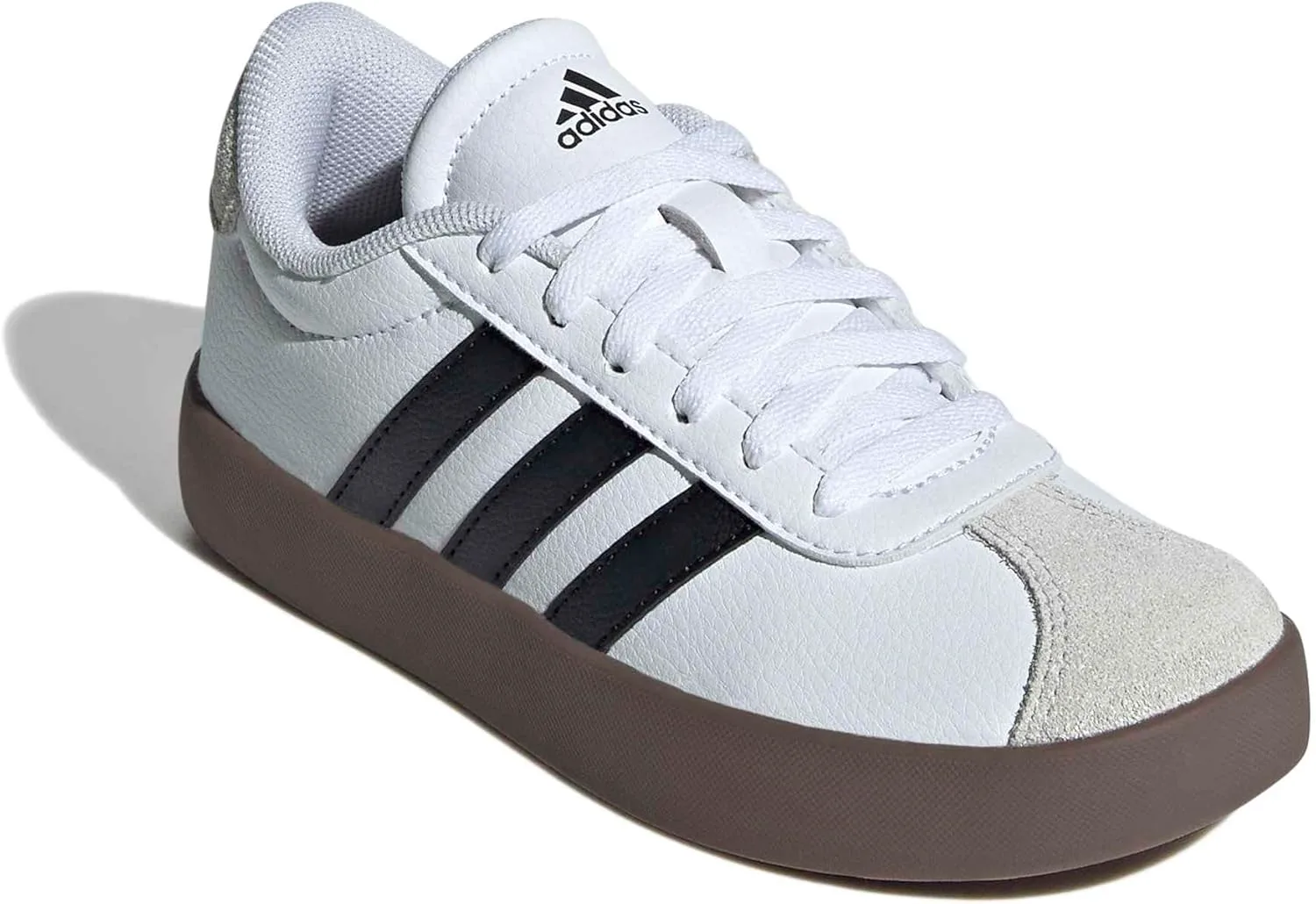 Детские кроссовки Adidas Vl Court 3.0, белый/черный/серый — фото 2