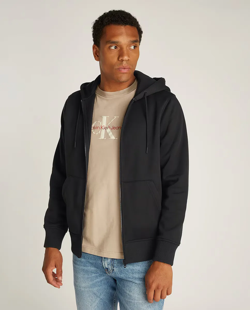 

Мужская толстовка на молнии Calvin Klein Jeans, черный