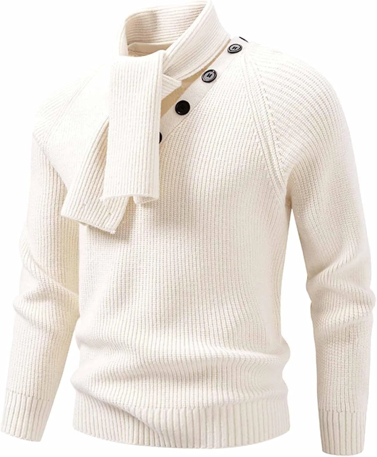 

Свитер для мужчин Classic Mock Neck с длинными рукавами