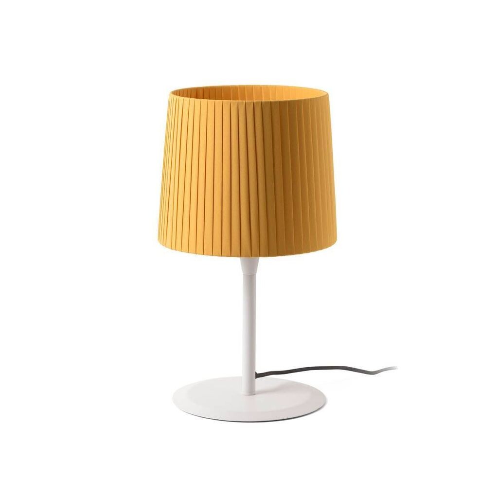 

Настольная лампа Faro Samba White с абажуром желтого цвета, Ø, белый