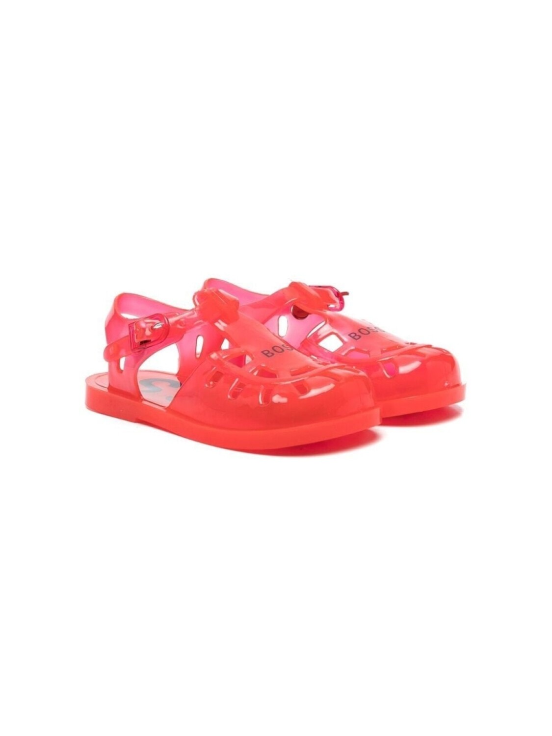 

BOSS Kidswear резиновые сандалии с логотипом, красный