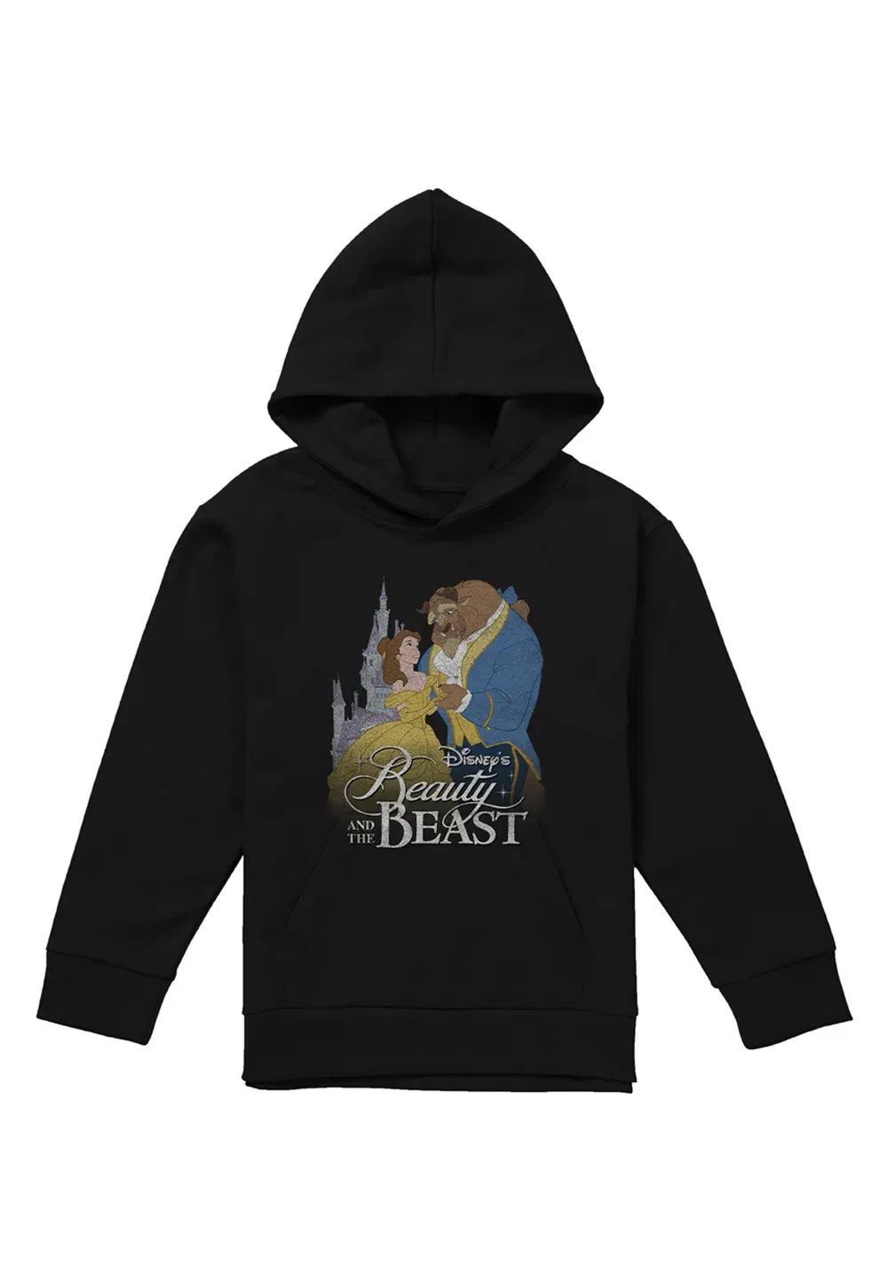 Детская худи Beauty And The Beast Belle Beast Castle, Disney, черный
