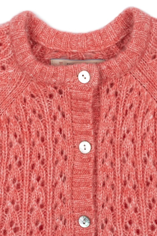 Детский шерстяной кардиган ISA CARDIGAN Konges Sløjd, оранжевый — фото 4