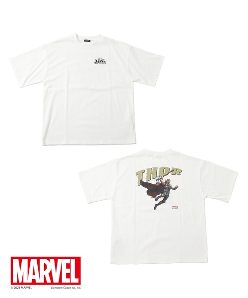 

Футболка с принтом MARVEL "Тор" на спине GLAZOS, белый