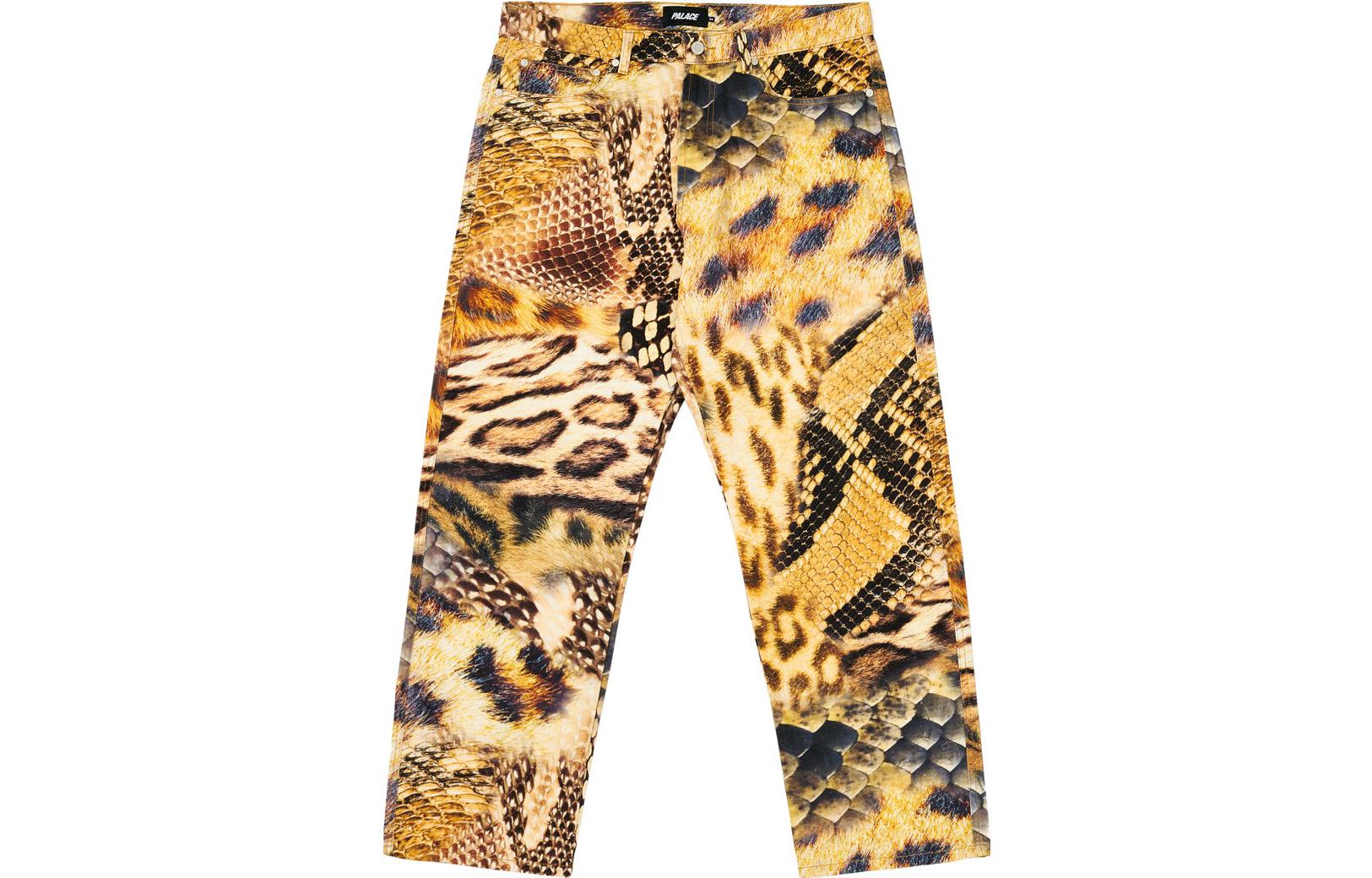 

Джинсы с принтом Animal Print PALACE, желтые