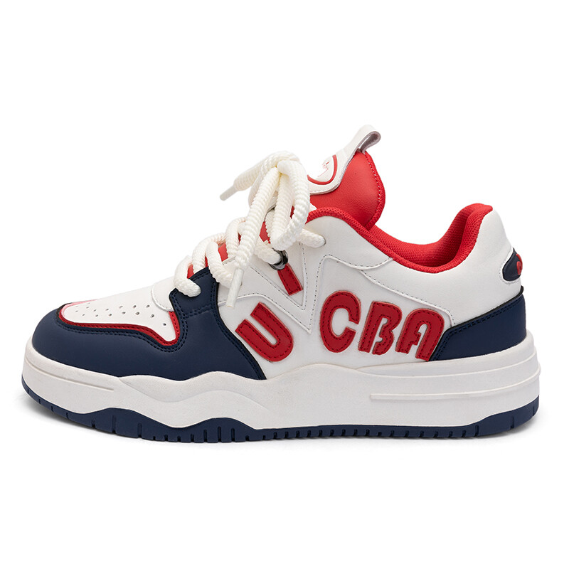 

Кроссовки ABCIU Skateboarding Shoes Unisex Low-top Red/Blue, белый/синий/красный