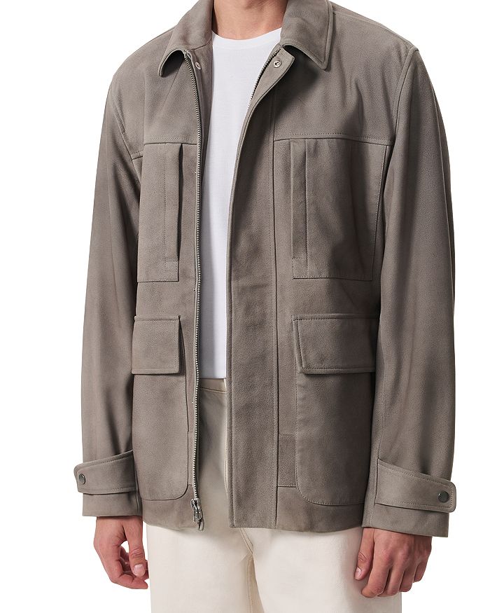 

Pace Suede Chore Jacket — жакет из замши Pace в стиле рабочей куртки. rag & bone, коричневый/бежевый