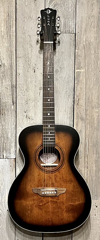 

Акустическая гитара Luna Art Series Distressed Folk 2023 Vintage Brownburst , We Ship Fast And Set Them up Right !