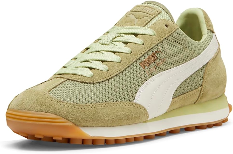 Мужские кроссовки PUMA Easy Rider с сетчатой верхней частью и шнуровкой - зеленые — фото 2