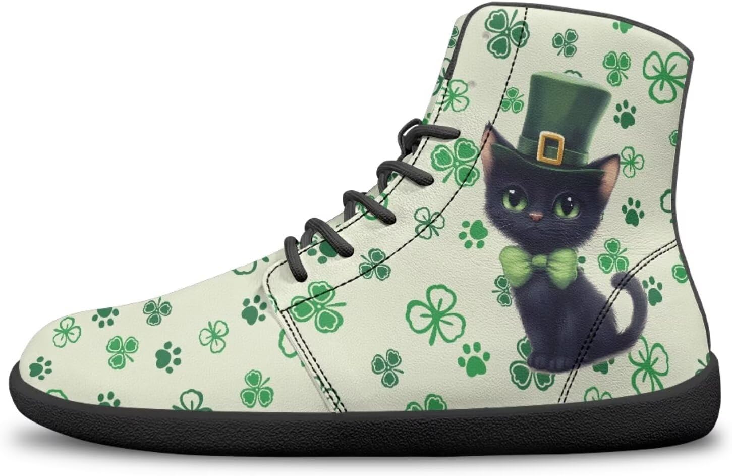 

Кроссовки ко Дню Святого Патрика для женщин и мужчин, высокие, минималистичные, спортивные тренажеры Bychecar, Cat Paw