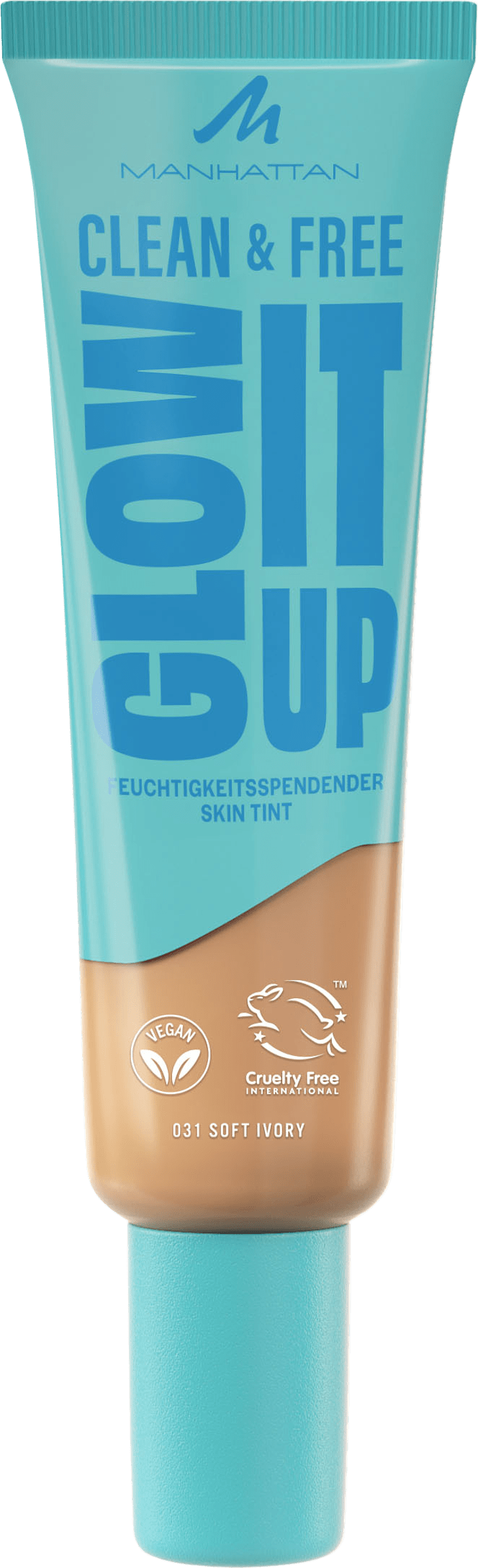 

Тональный крем MANHATTAN Cosmetics Foundation Clean & Free Glow It Up Skin Tint 31 Soft Ivory, 30 ml