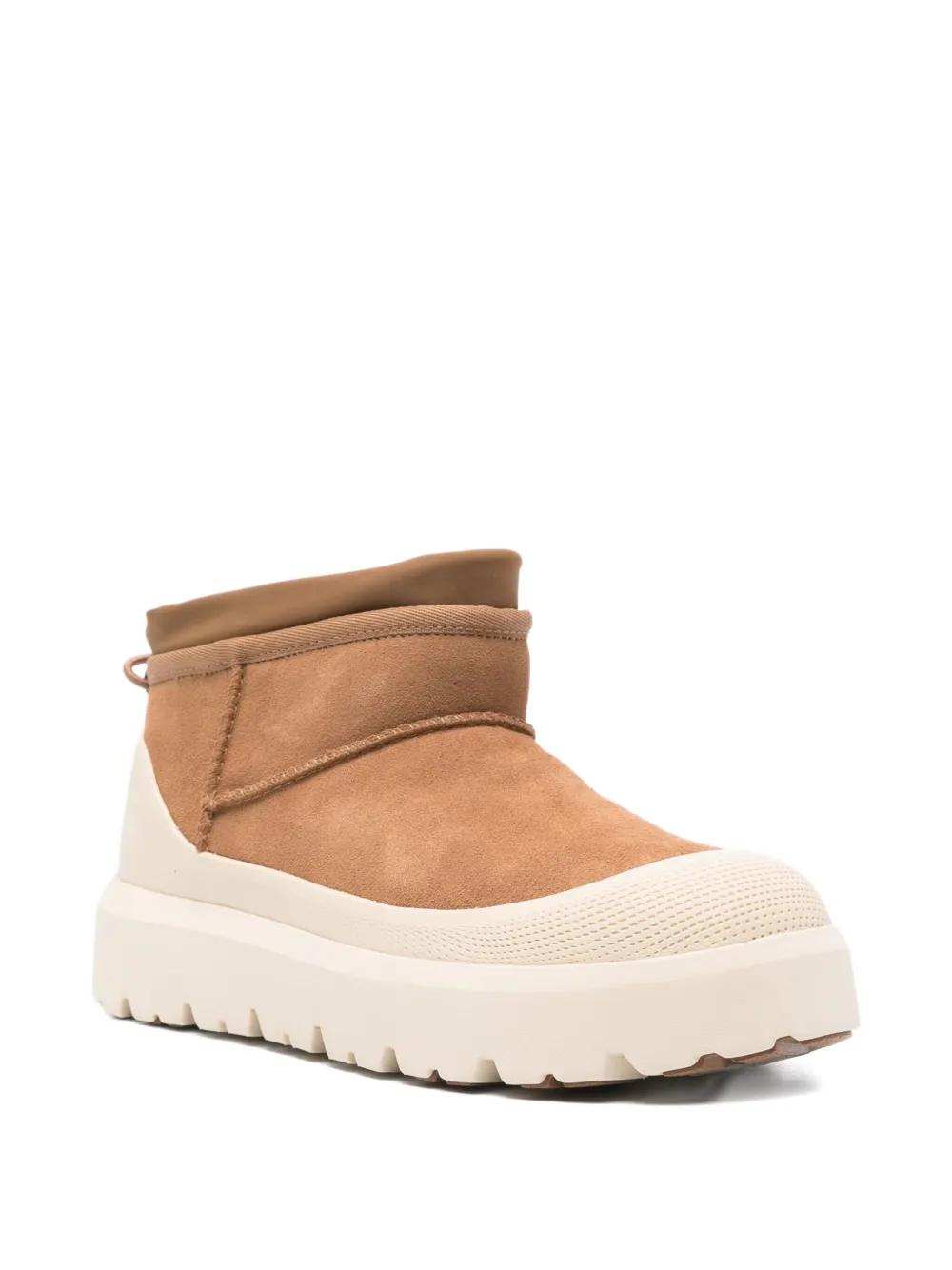 Мужские ботинки UGG короткие с резиновой подошвой, коричнево-бежевый — фото 2