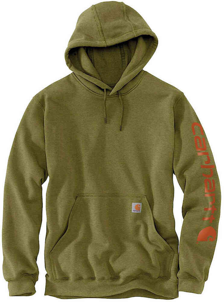 

Толстовка средней плотности с логотипом на рукавах Carhartt, темный хаки