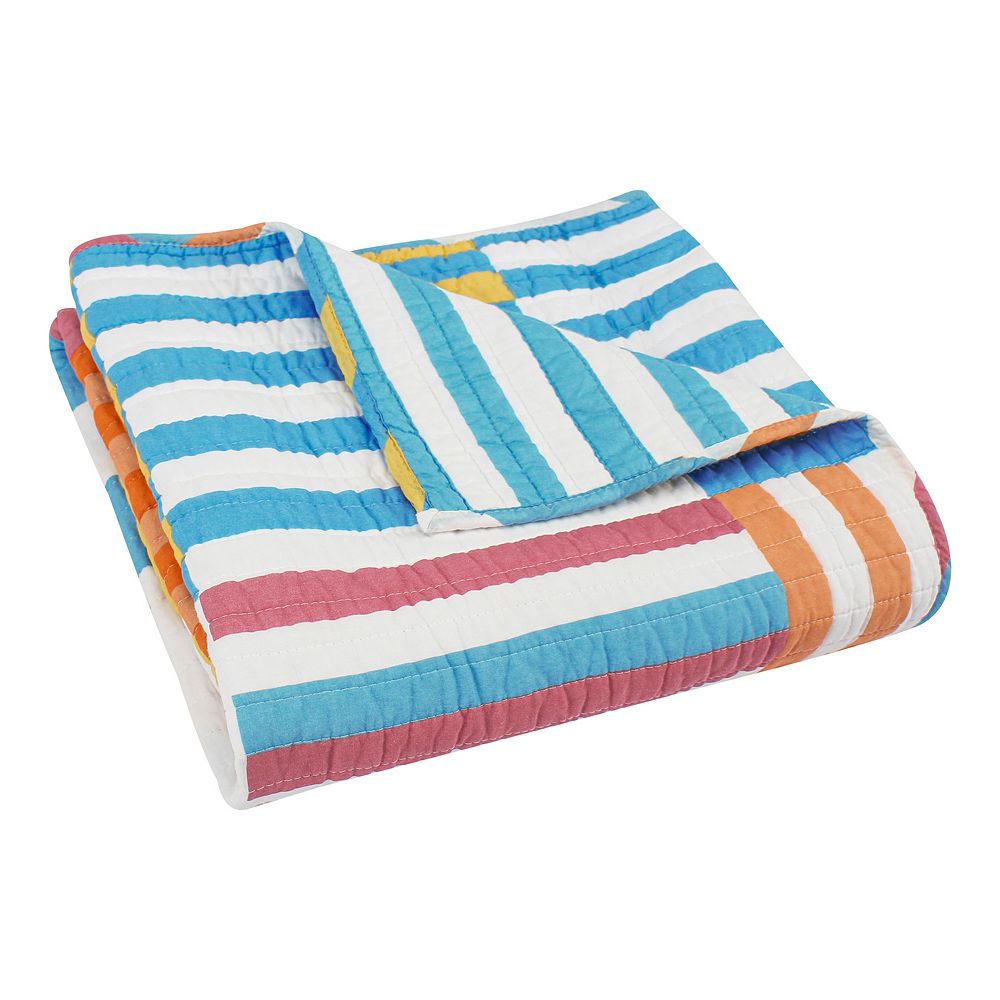 

Стеганое плед Levtex Home Sol Stripe Patch, цвет Clay