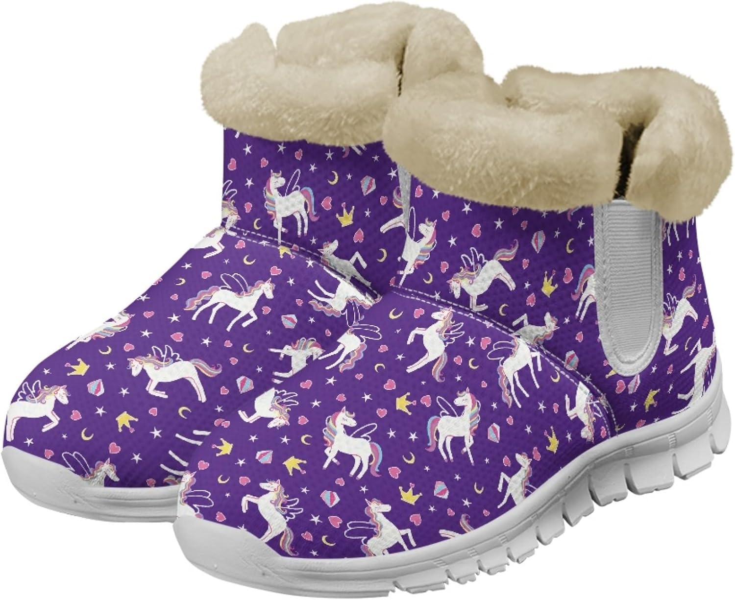 

Женские зимние ботинки Micoklinlin, милые для подростков, девочек и мальчиков, домашние ботинки на зиму, с мягким плюшем, на молнии, противоскользящие, для ходьбы, белый