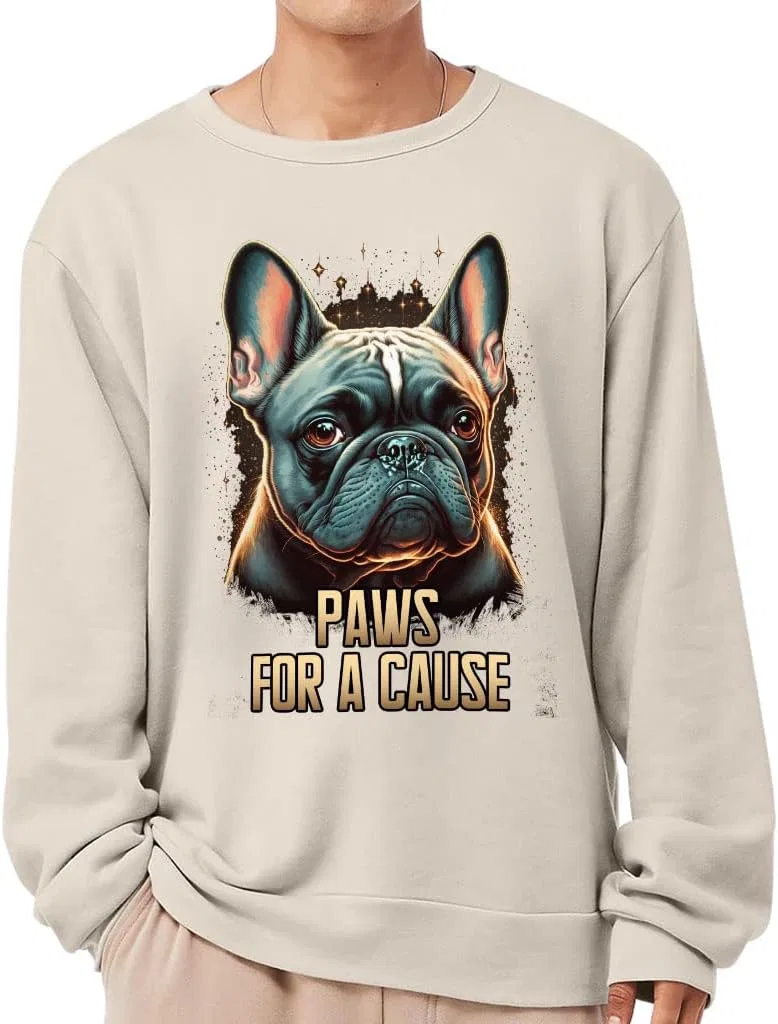Толстовка из флиса Puffy Paws for a Cause - Красивая классическая толстовка - Худи с графическим принтом