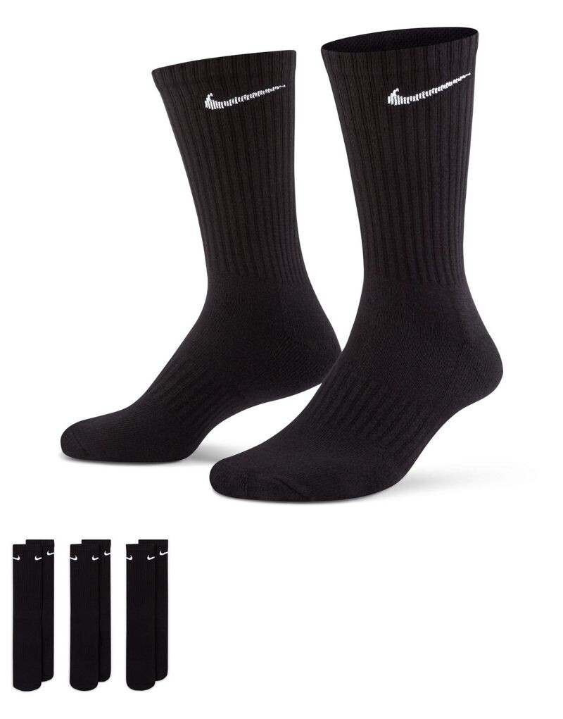 

Черные носки Nike Everyday Cushioned из трех пар