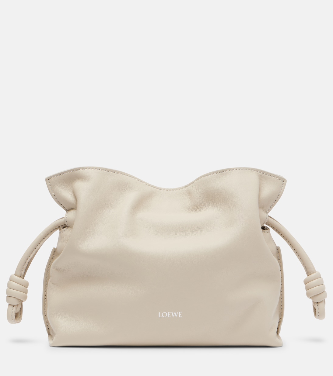 

Фламенко миниатюрный кожаный клатч Loewe, Sea Salt