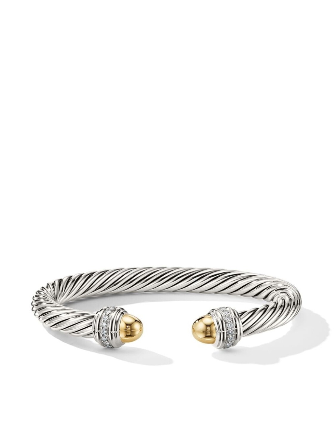 

Браслет Cable Classics из желтого золота и серебра с бриллиантами David Yurman, серебряный