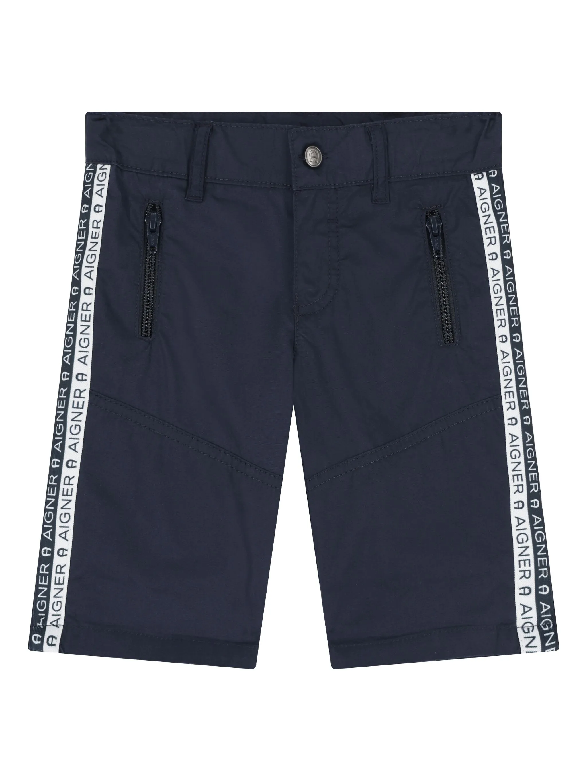 

Шорты с логотипами на лампасах Aigner Kids, синий