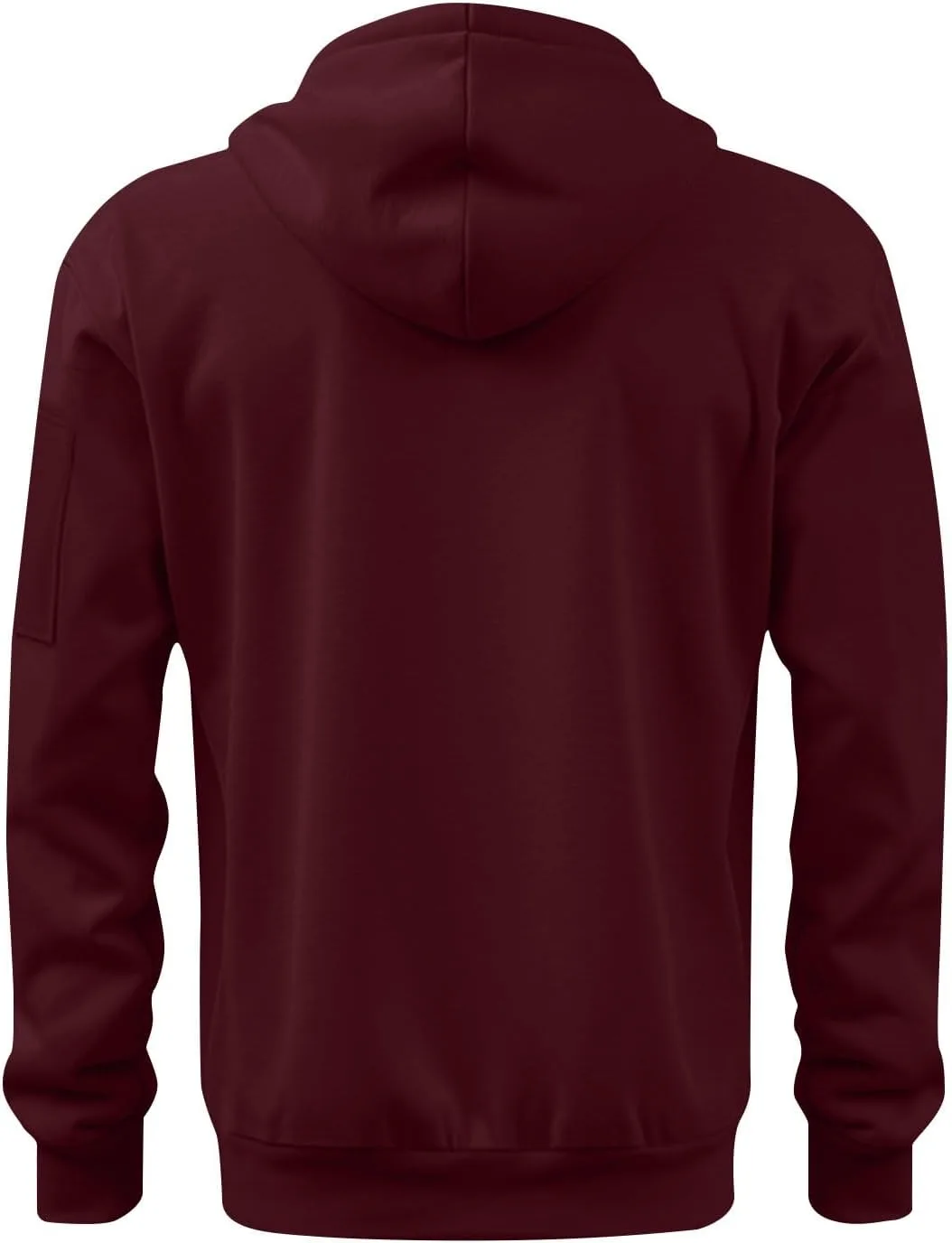 Мужские зимние и осенние модные пальто, теплая ветровка, повседневная куртка с длинным рукавом, капюшоном, застежкой-молнией, с множеством карманов Generic, Wine — фото 4
