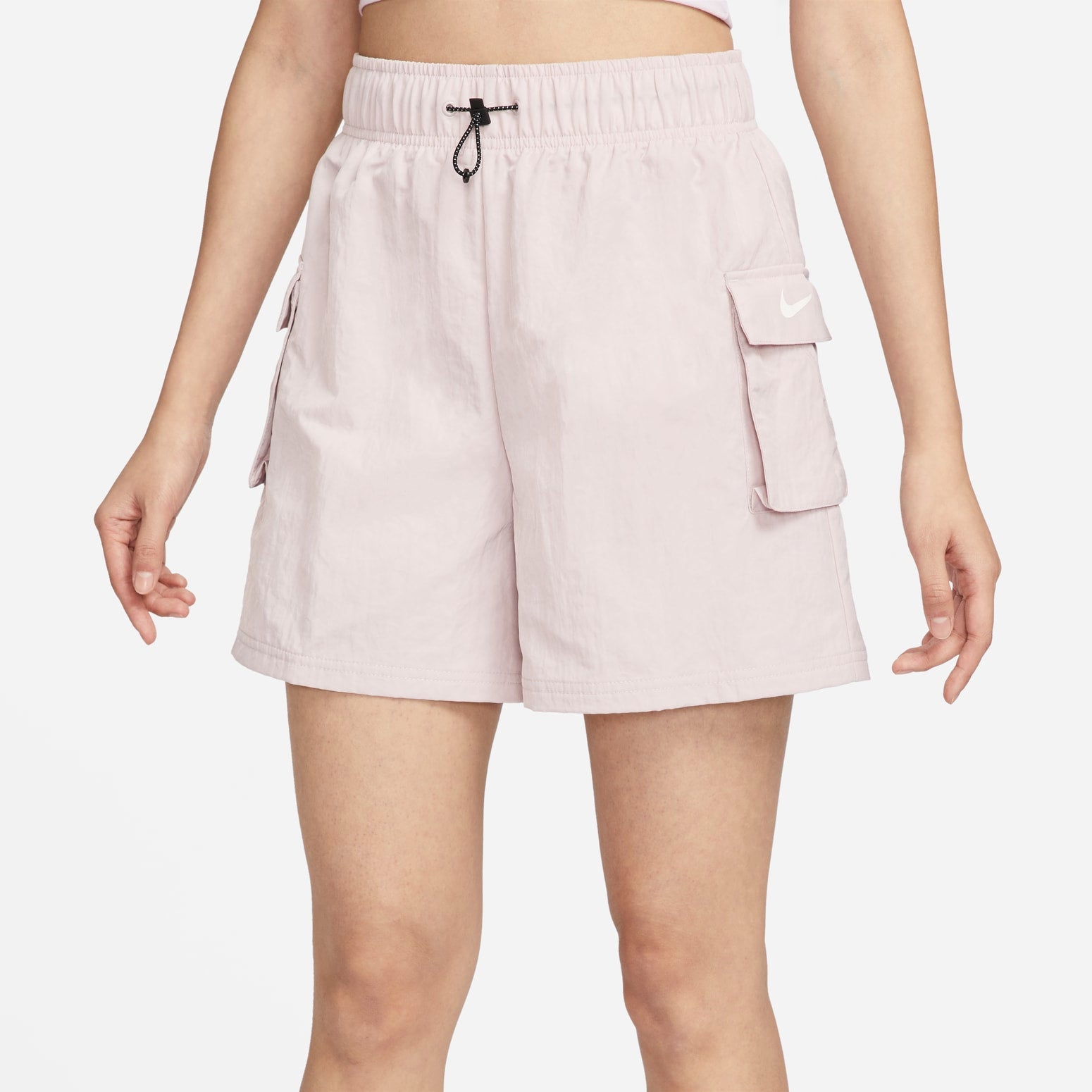 Шорты (WMNS) Nike Woven High-Waisted Shorts 'Pink' — фото 4